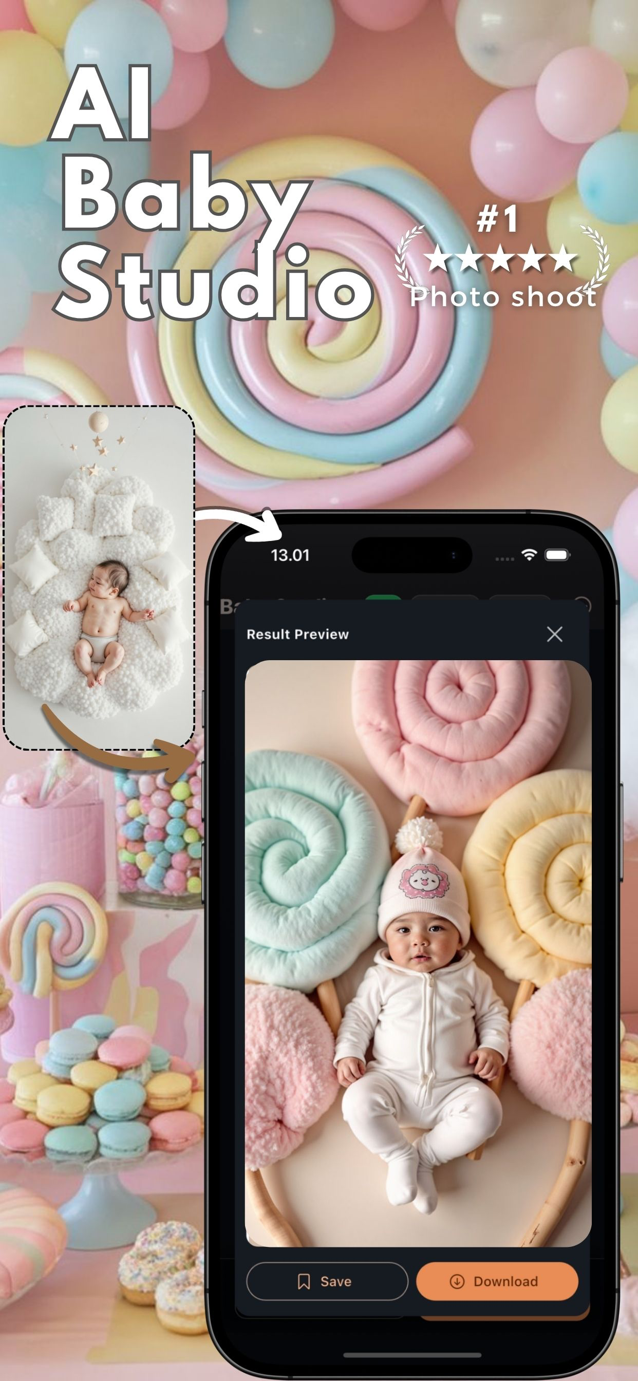 AI Baby Photo Shoot Retouch