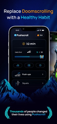 Pushscroll: Exercise To Scroll — App Store screenshot 1