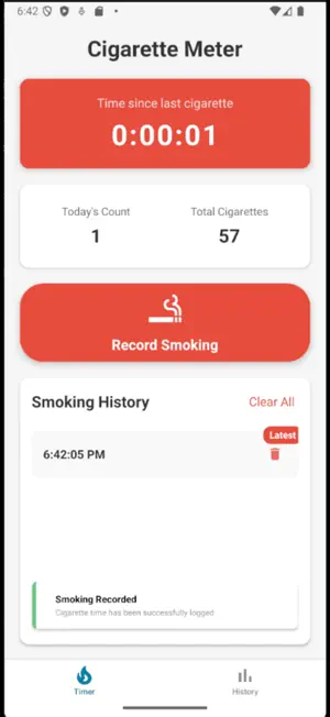 Cigarette Meter screenshot 1
