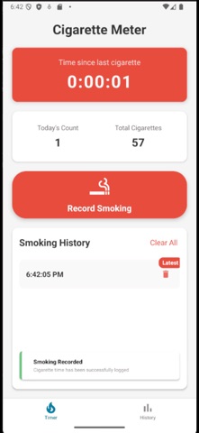 Cigarette Meter Screenshot 1 of 3
