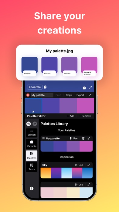 ColorStudio: Palette Generator iPhone screenshot 4 - Graphics & Design app