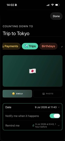 Countdown — Event Tracker Screenshot 6 of 8