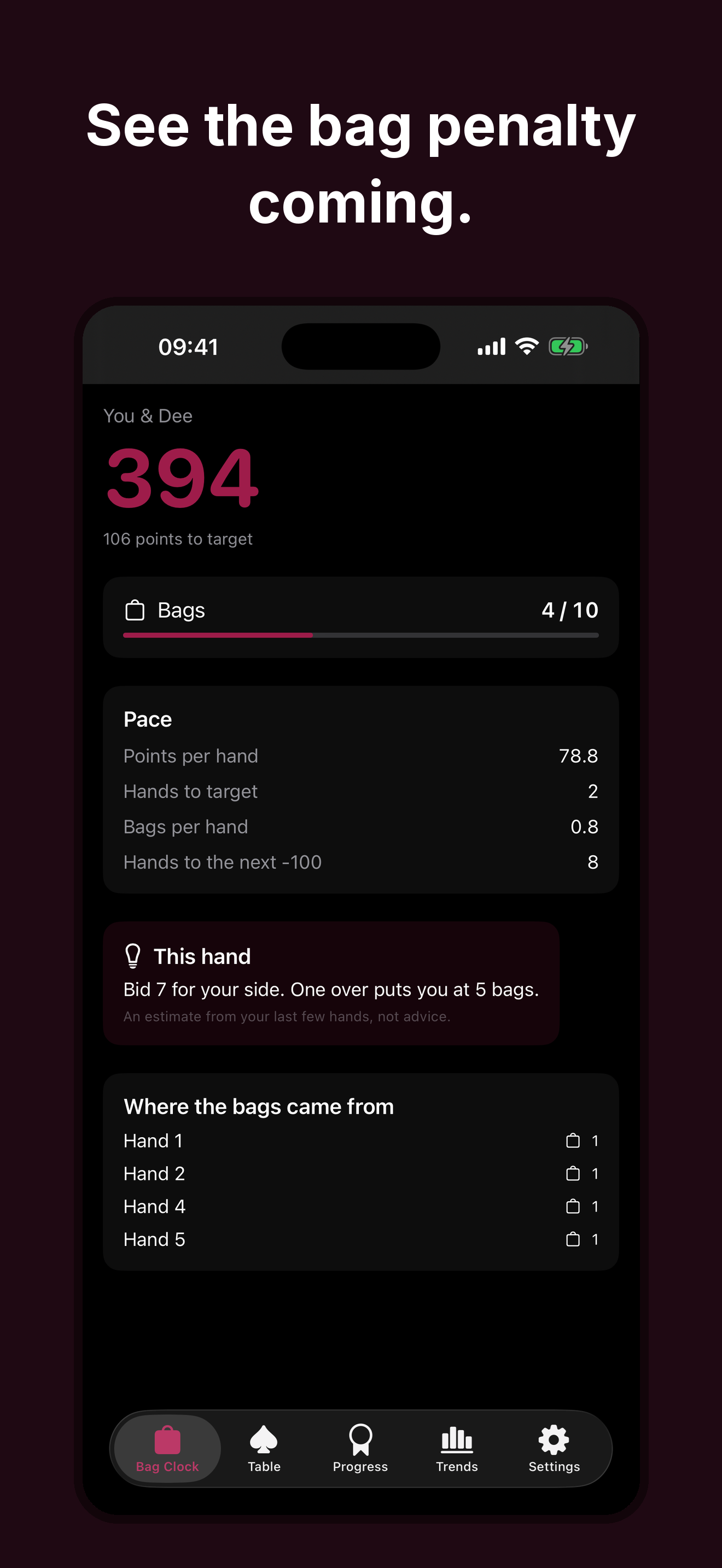 Spades Scorekeeper: Bags & Nil screenshot 4