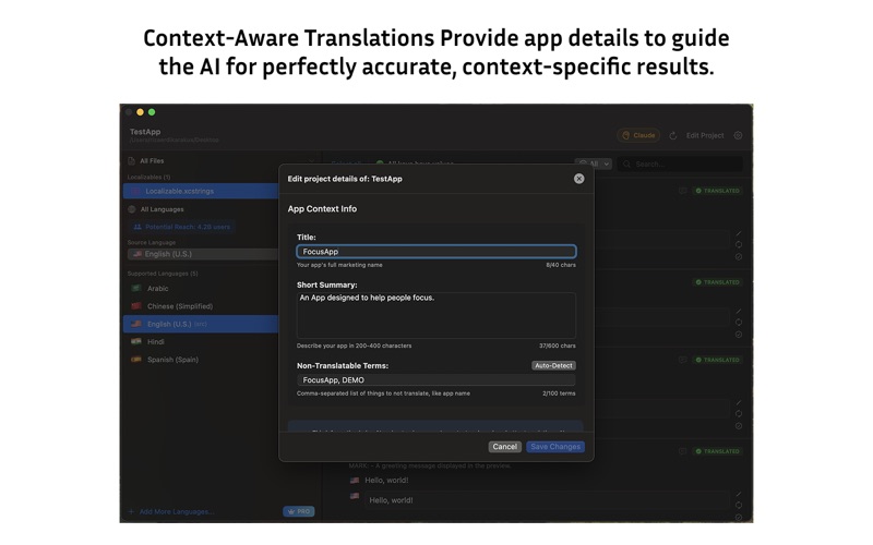 App screenshot