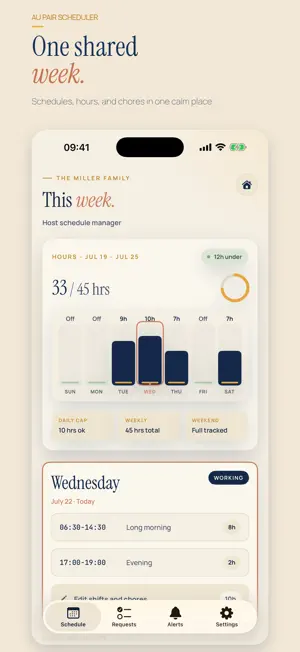Au Pair Scheduler Companion screenshot 1