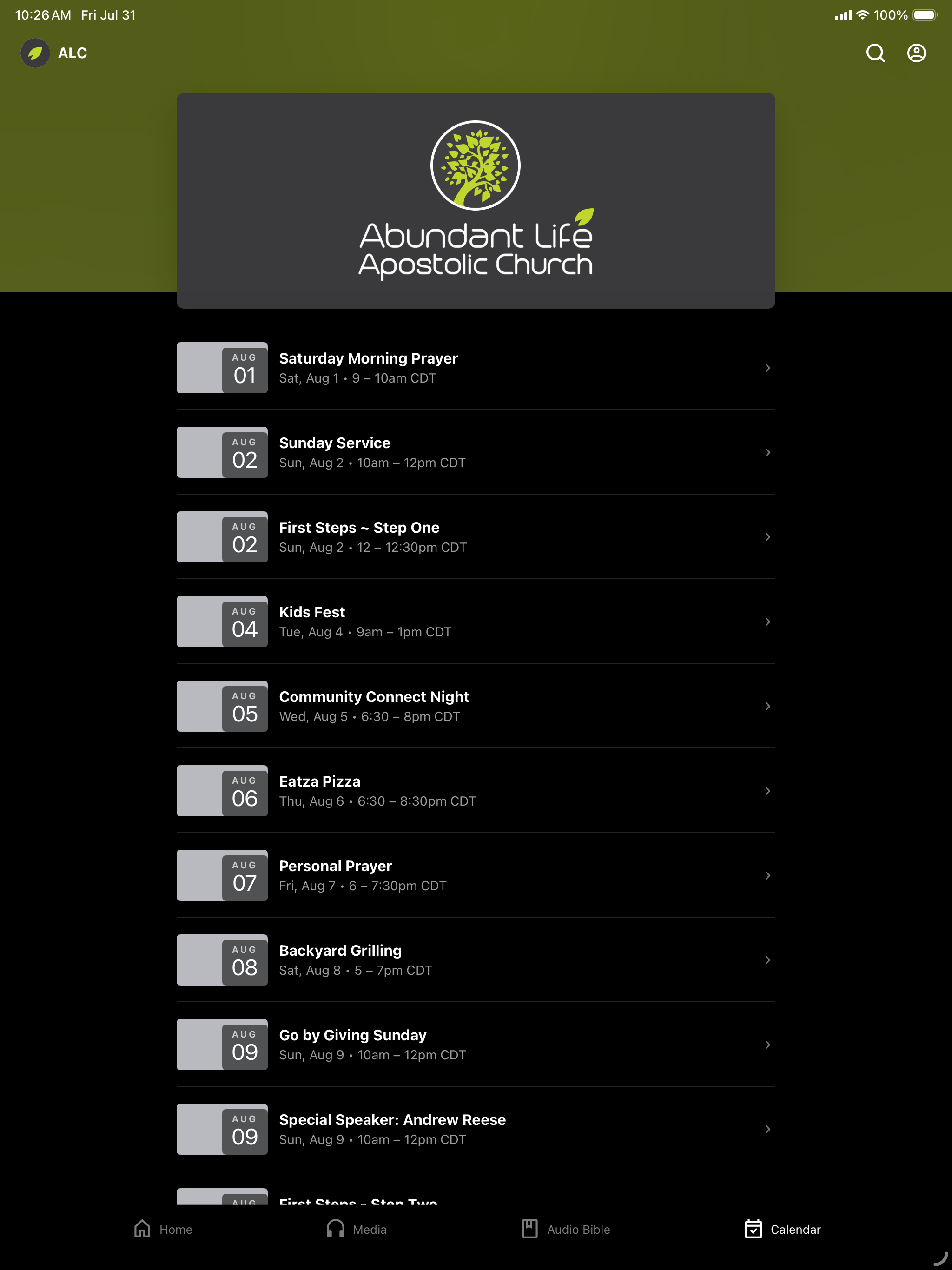 Abundant Life Apostolic Church screenshot 6