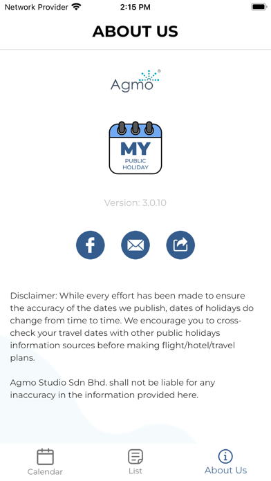 Malaysia Public Holidays Screenshot