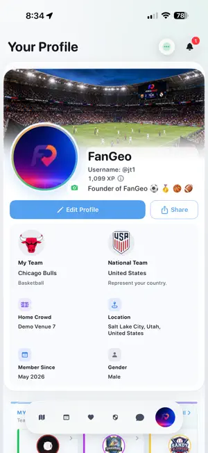 FanGeo Sports screenshot 1
