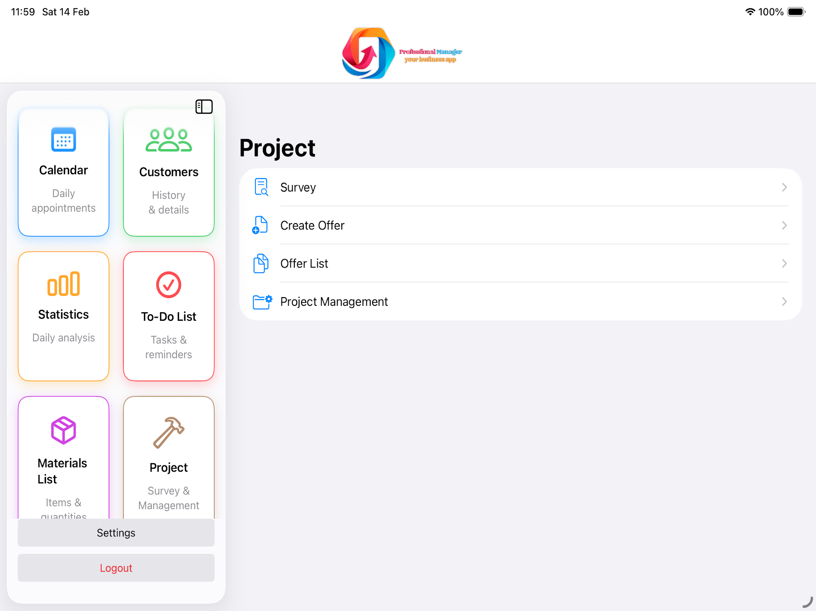 ProfessionalManager screenshot 11