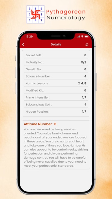 Pythagorean Numerology App Screenshot