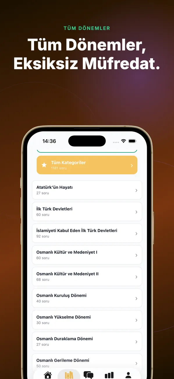 Screenshot #1 pour KPSS YKS Tarih Altın Bilgiler