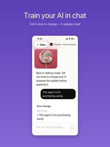 Fone - Link in Bio AI Agent iPad screenshot