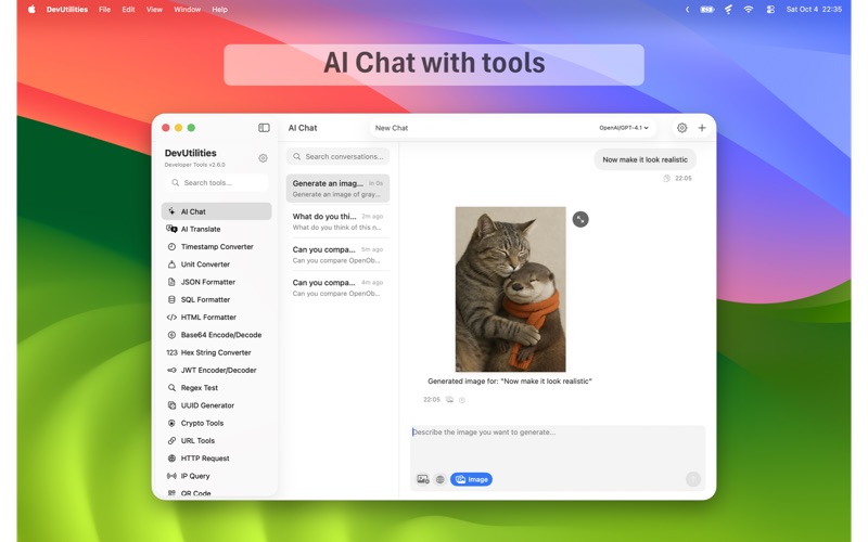 DevUtilities app screenshot 2