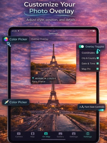 GPS Camera Map: Photo Stamp iPad screenshot