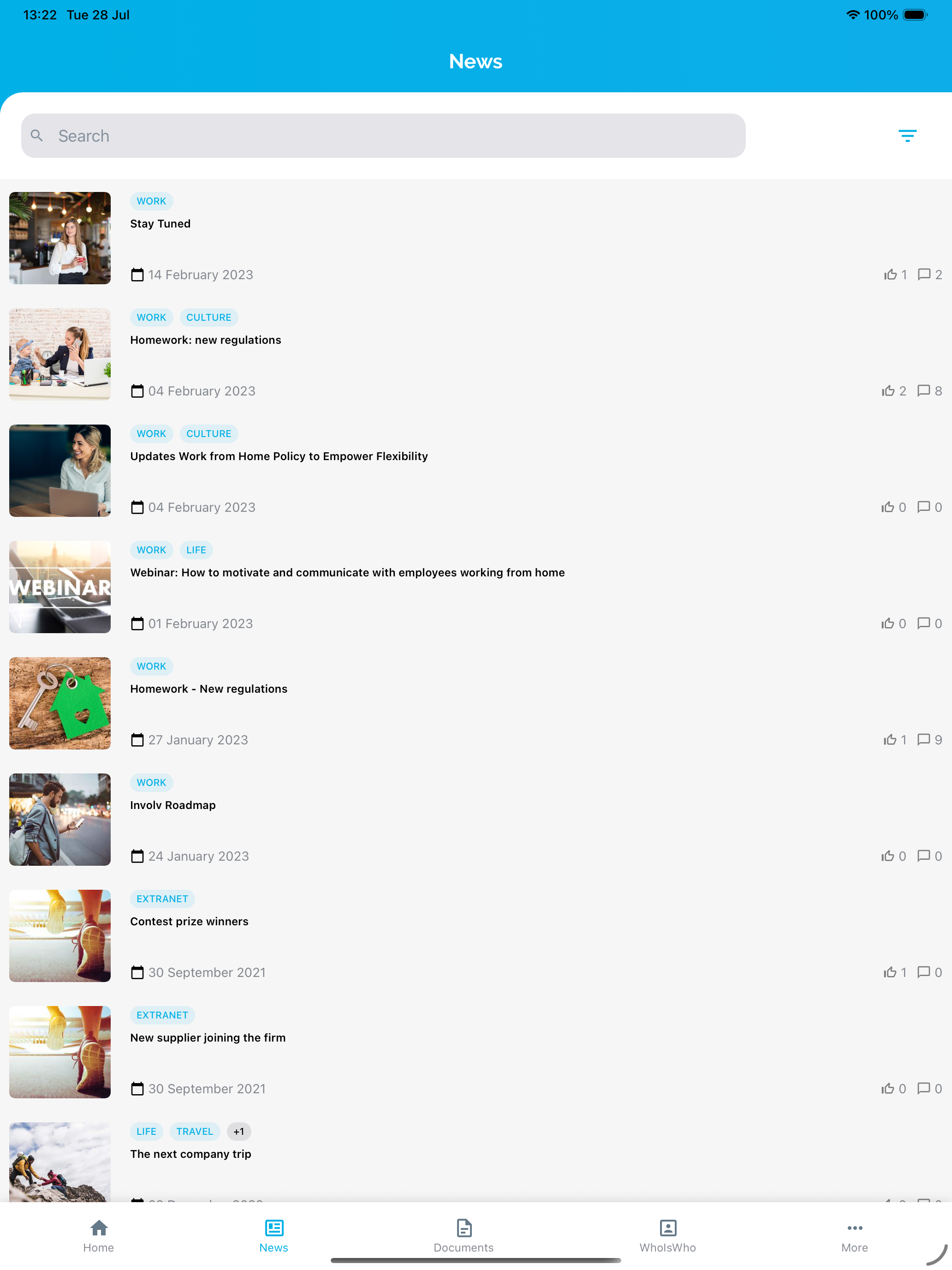Involv Intranet screenshot 7