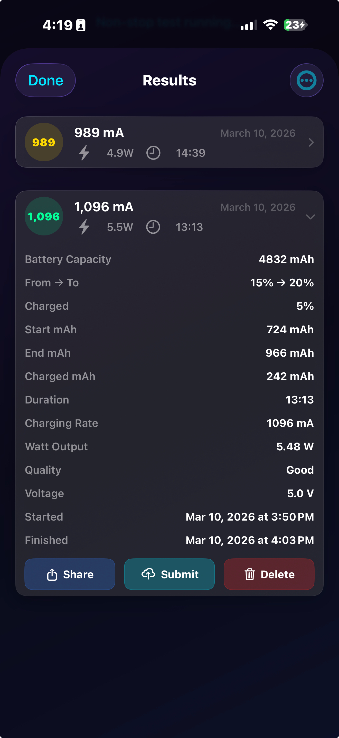 Amperes 4: Battery Charge Info screenshot 4