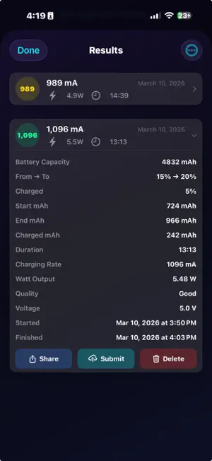 Amperes 4: Battery Charge Info screenshot 4
