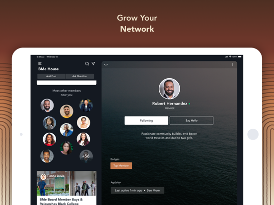 BMe Community iPad screenshot 3 - Social Networking app