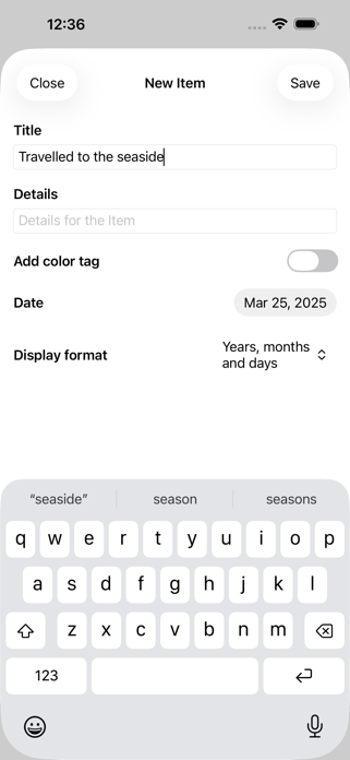 Days counter since dates Screenshot 4 of 5