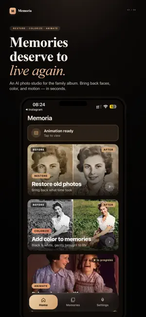 Memoria: Restore Old Photos AI screenshot 3