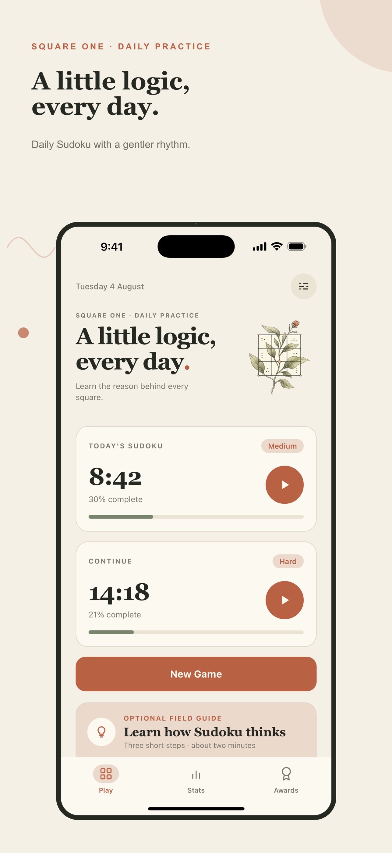 Screenshot 1 of Square One: Daily Sudoku