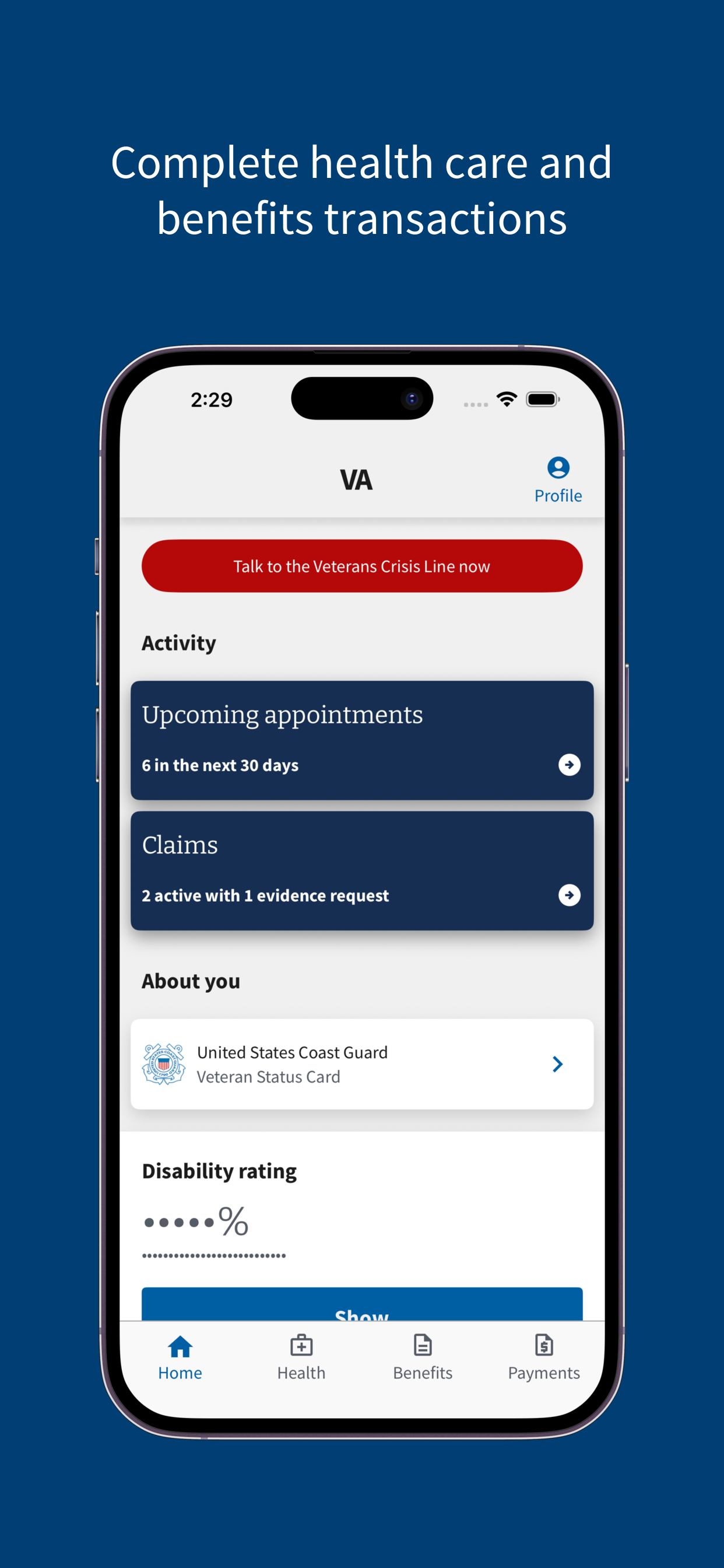 VA: Health and Benefits