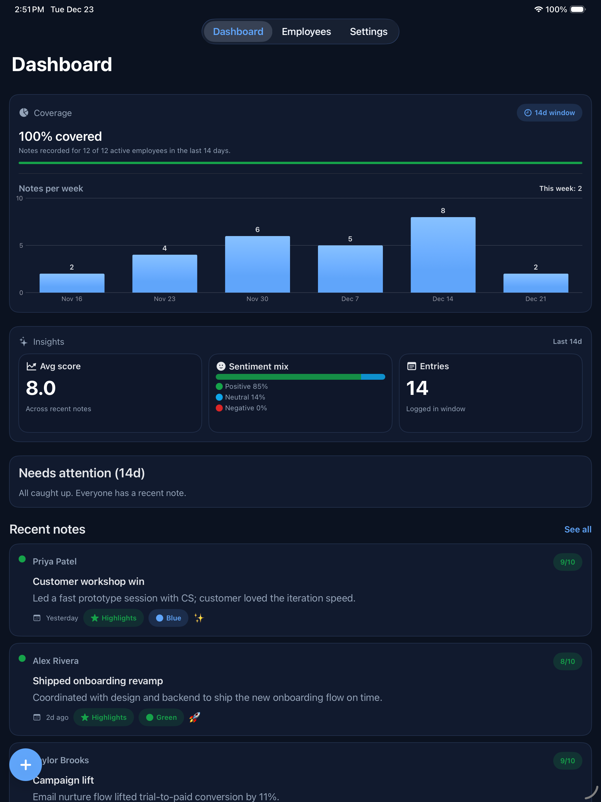 Managely - Performance Tracker screenshot 11