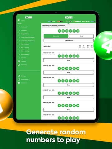 Illinois Lottery iPad screenshot