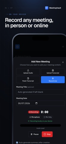 MeetingVault: Meeting Notes Screenshot 1 of 7
