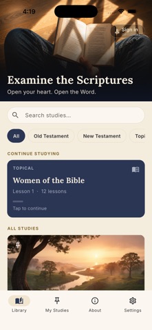 Examine the Scriptures iPhone screenshot