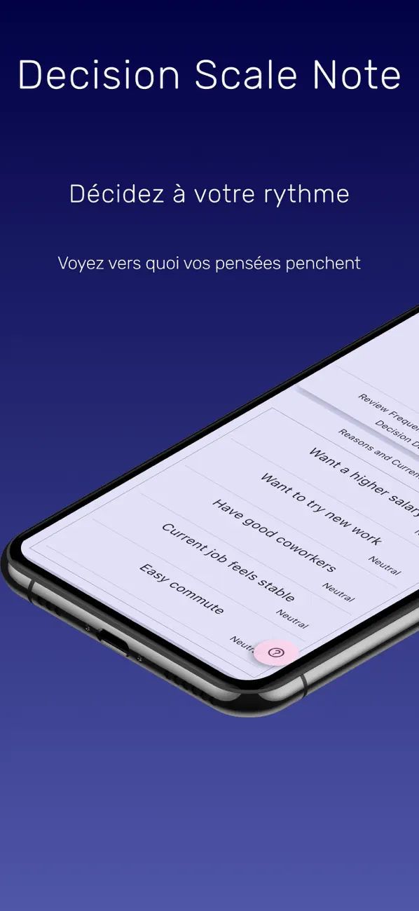 Screenshot #1 pour Decision Scale Note