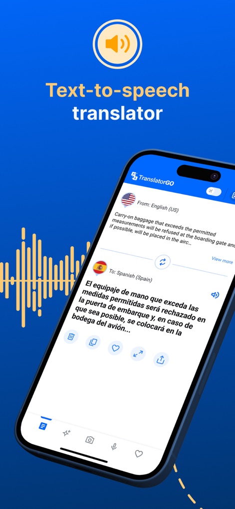 Translator GO: AI Translate - Text-to-Speech Output