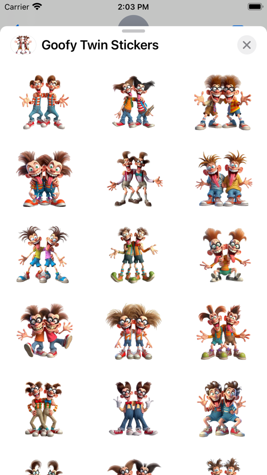 #1. Goofy Twin Stickers (iOS) Podle: Paul Scott