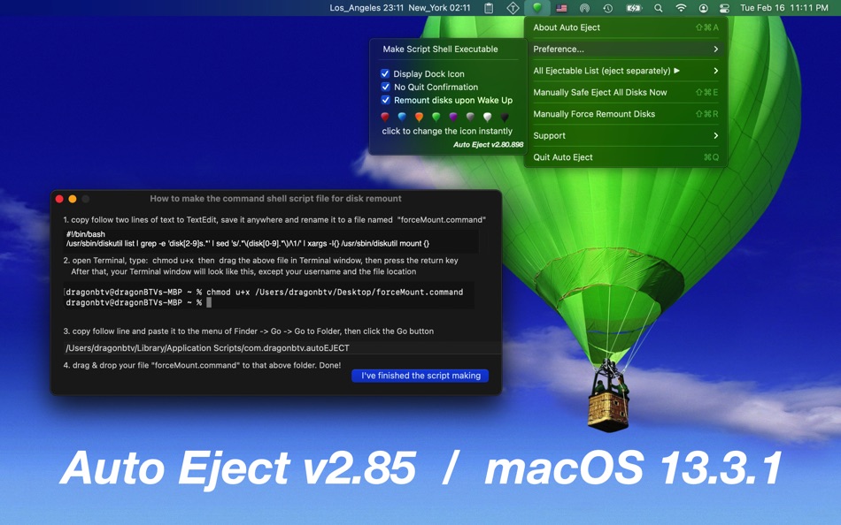 #4. Auto Eject (macOS) Podle: Jiulong Zhao
