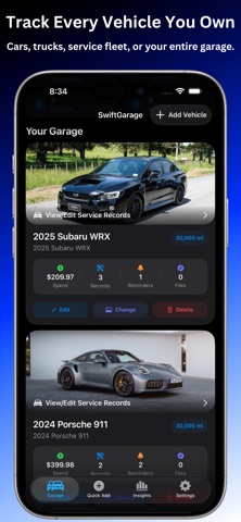 SwiftGarage — Car Maintenance screenshot