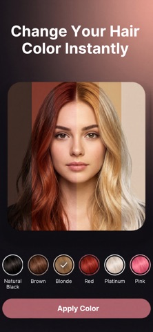 AI Hairstyle: Hair Color & Cut iPhone screenshot