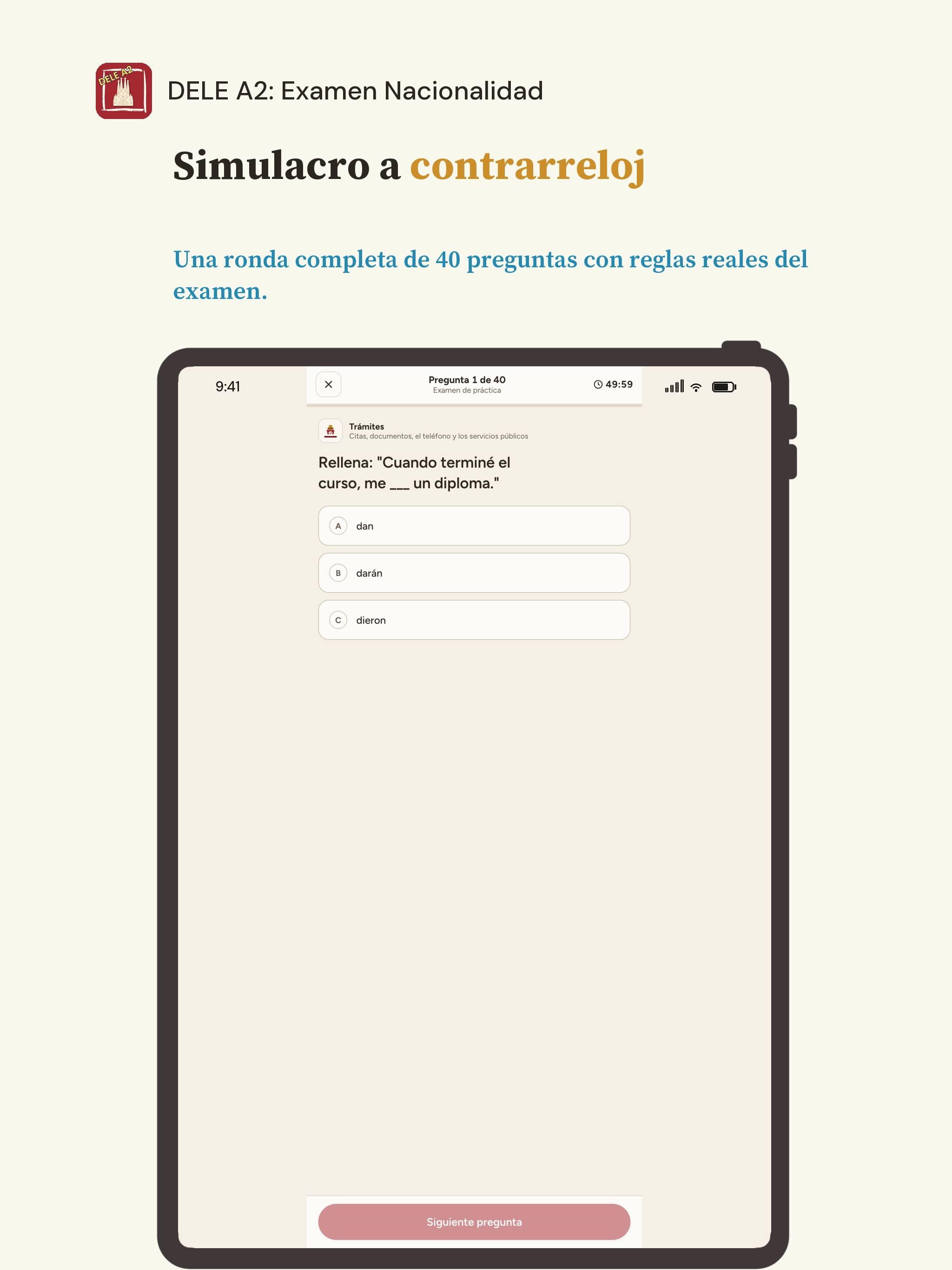 DELE A2: Examen Nacionalidad screenshot 11
