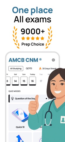 AMCB CNM Exam Prep Test iPhone screenshot