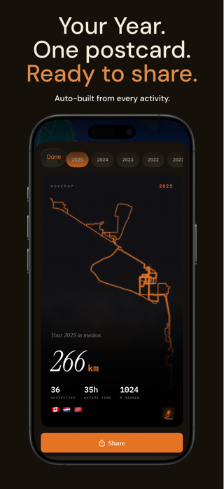 MoveMap: Lifetime GPS Heatmap Screenshot 5 of 7