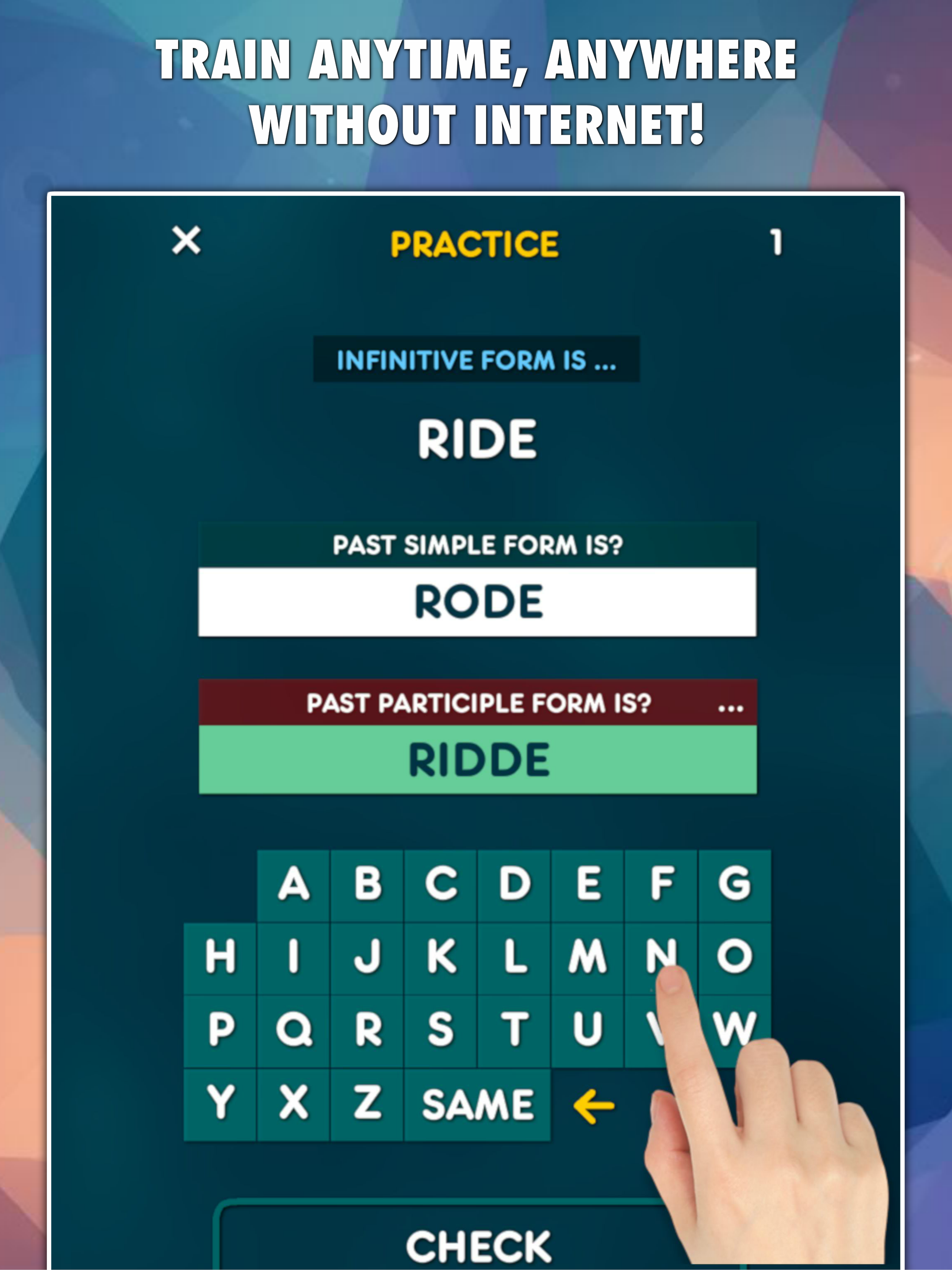 Irregular Verbs Test screenshot 9