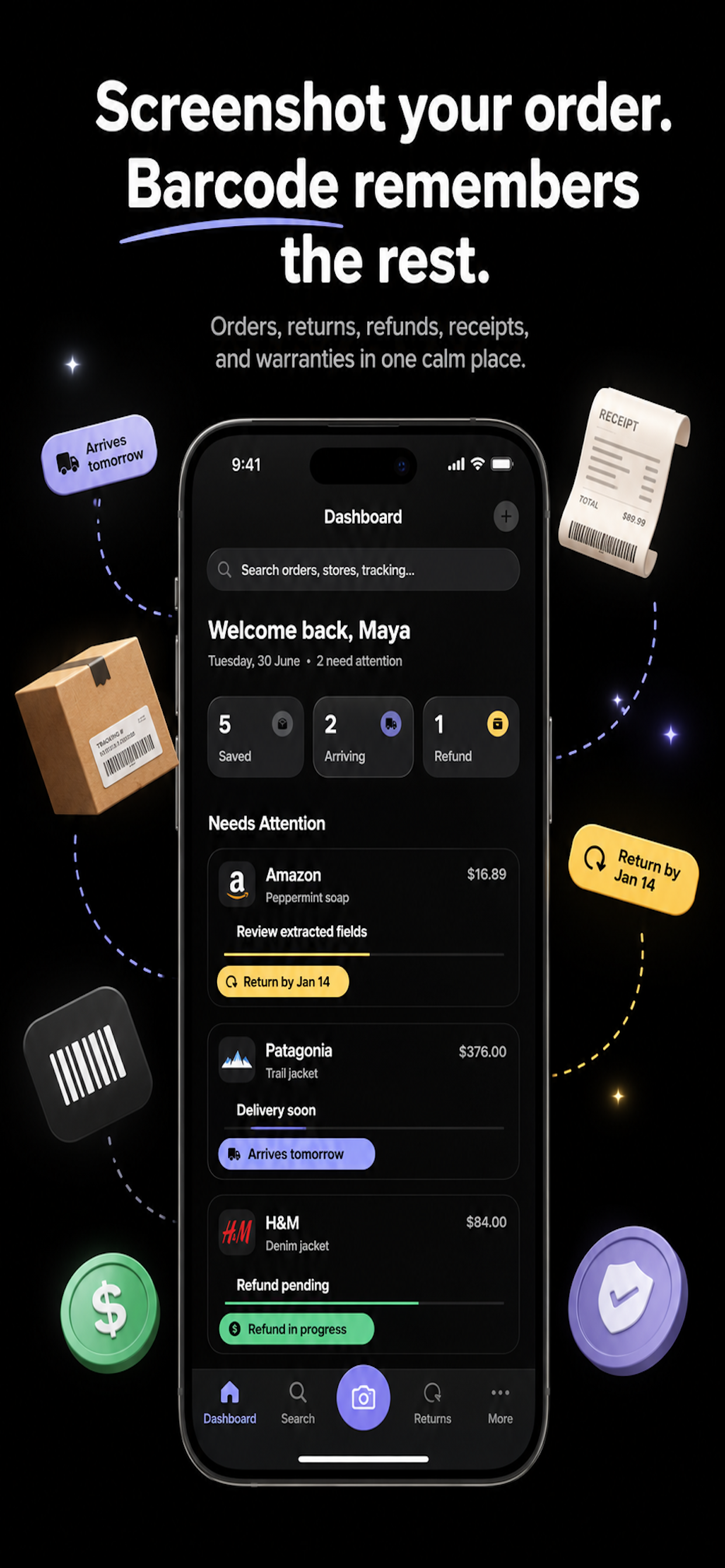Barcode: Deliveries & Returns screenshot 3