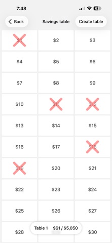 Saving money - Tables Screenshot 3 of 3