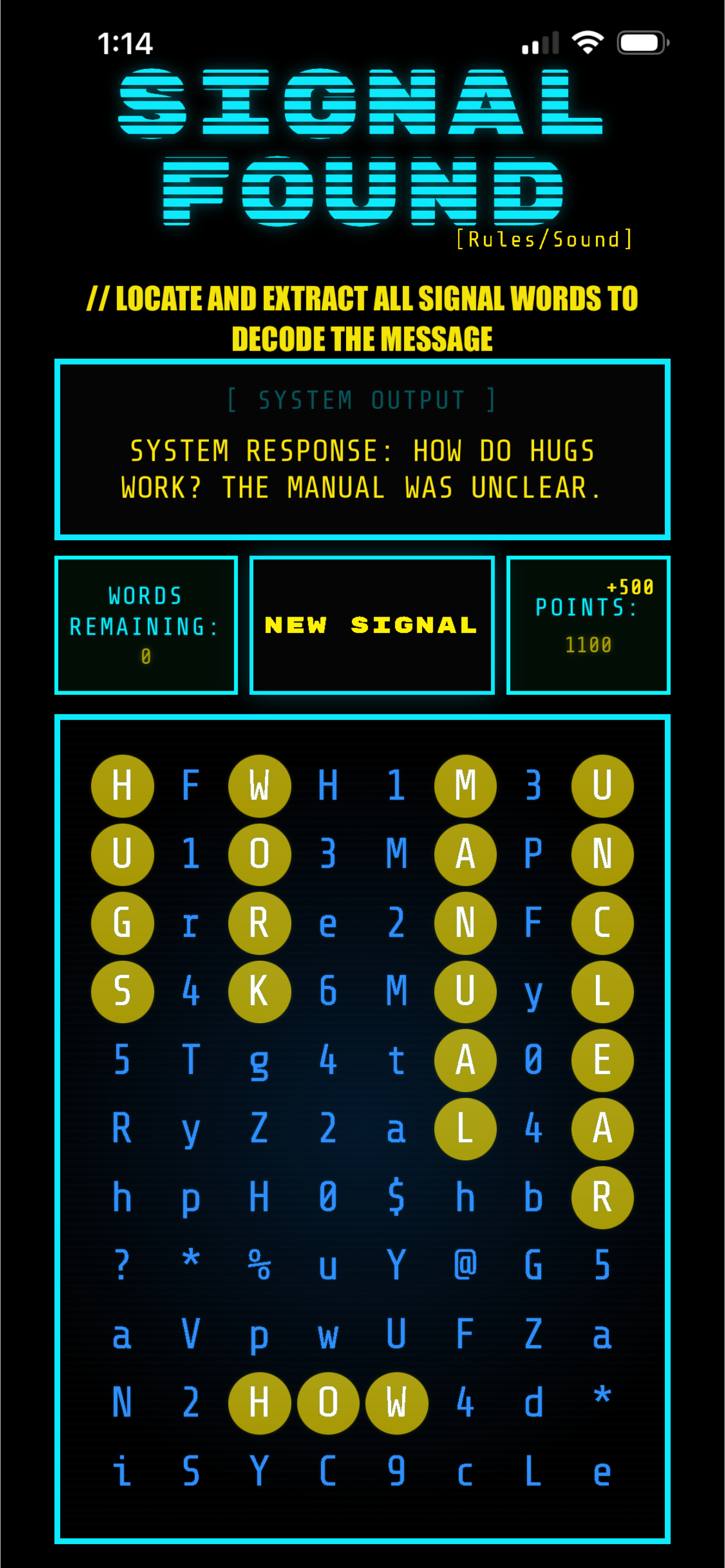 Signal Found Word Search Game screenshot 6