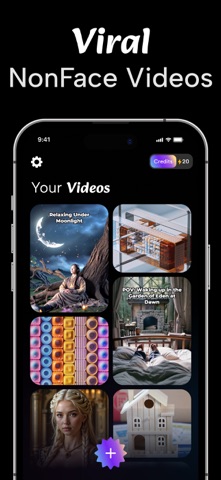 NonFace Videos AI Shorts Maker iPhone screenshot