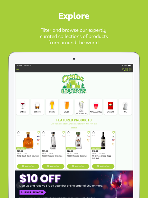 Cantina Liquor iPad screenshot 1 - Shopping app