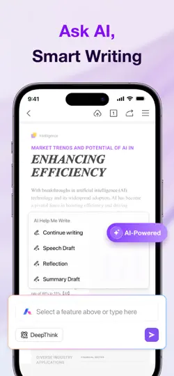 WPS Office-AI Doc, PDF, Tablo iPhone Ekran Görüntüsü 4