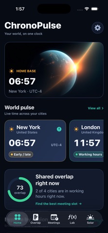 ChronoPulse: World Timezone Screenshot 1 of 6