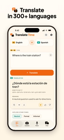 Translate Time - AI Translator iPhone screenshot