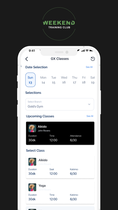 Weekend Training Club screenshot