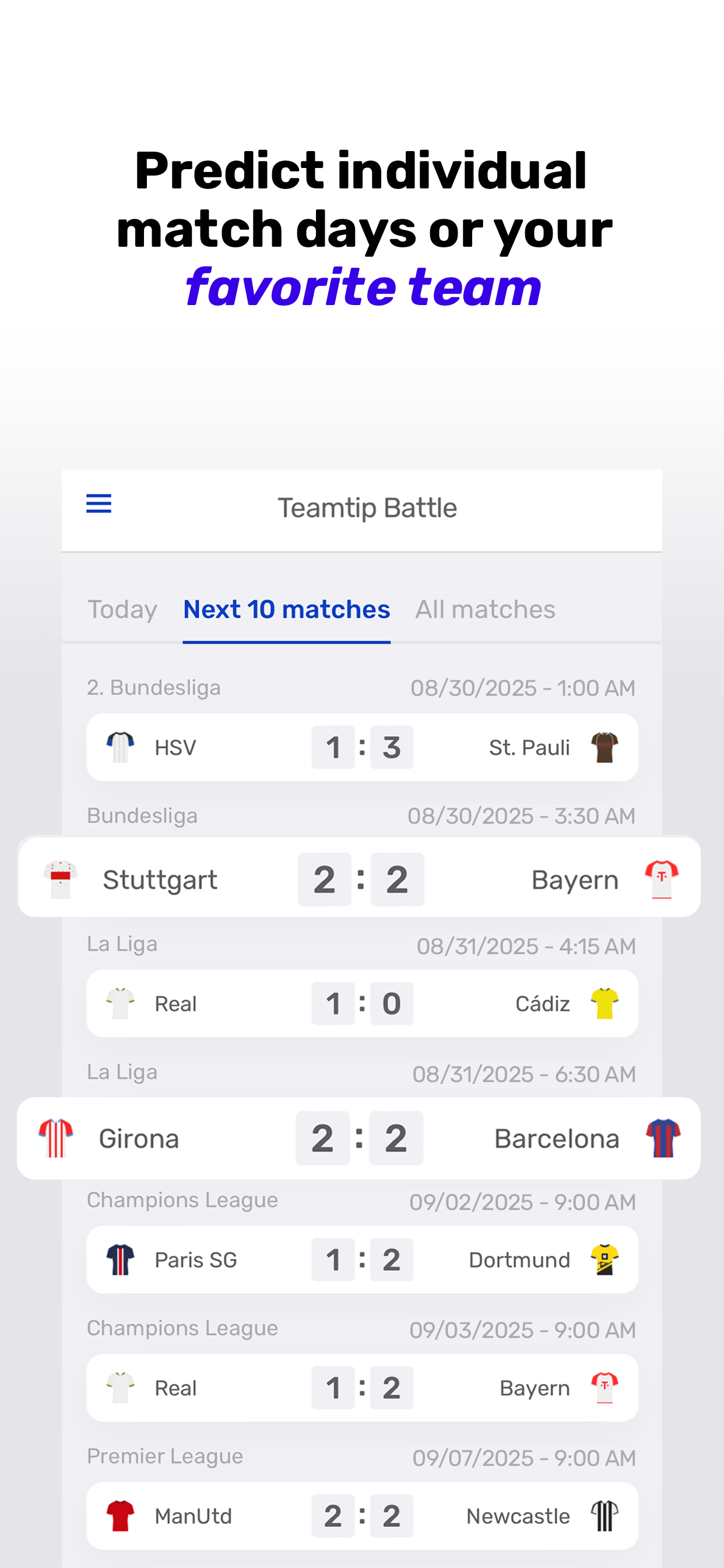 Teamtip - Your Predictor Game screenshot 7